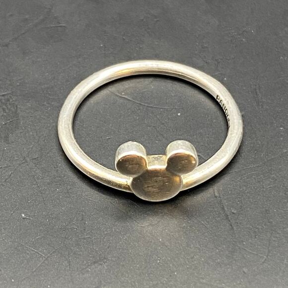 PANDORA Disney MICKEY MOUSE Silhouette Ring 197508 925 Sterling Silver - Size 7 - Picture 3 of 7